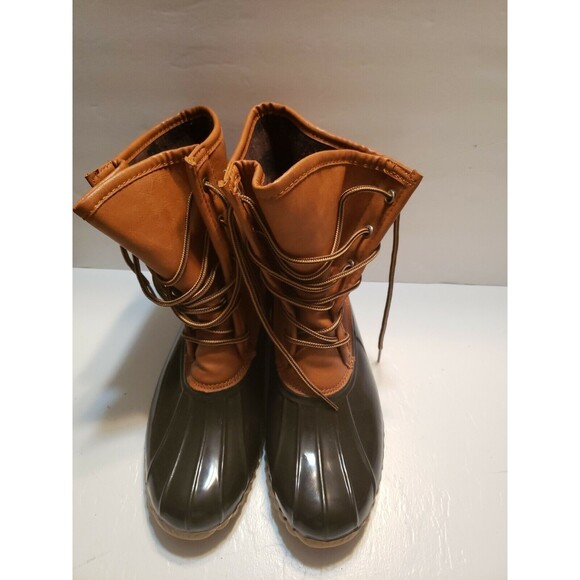 The Original Duck Boot Womens Arianna Tan Rain Boots 9 Medium - Picture 2 of 6